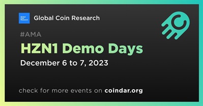 Global Coin Research to Participate in HZN1 Demo Days on December 6th