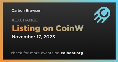 Carbon Browser to Be Listed on CoinW on November 17th