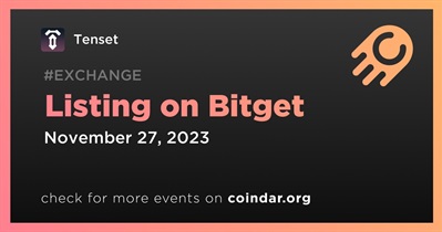 Tenset to Be Listed on Bitget on November 27th