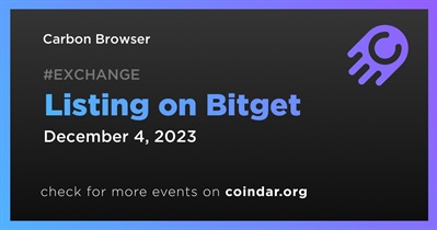 Carbon Browser to Be Listed on Bitget on December 4th