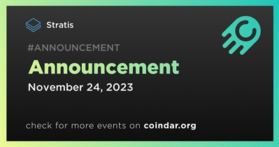 Stratis to Make Announcement on November 24th