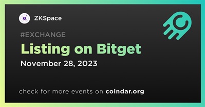 ZKSpace to Be Listed on Bitget on November 28th