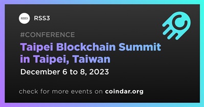 RSS3 to Participate in Taipei Blockchain Summit in Taipei