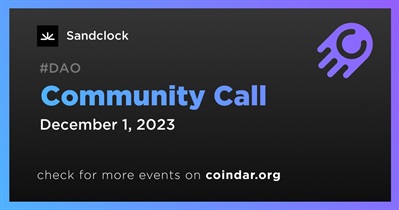 Sandclock to Host Community Call on December 1st