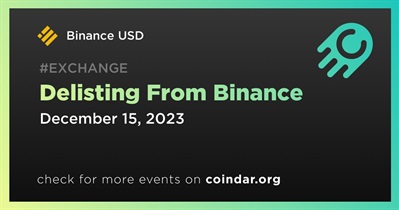 Binance USD to Be Delisted From Binance on December 15th