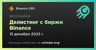 Binance проведет делистинг Binance USD 15 декабря