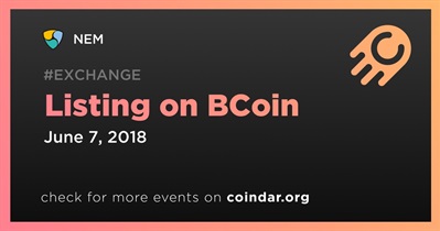 Listing on BCoin
