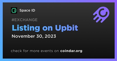 Space ID to Be Listed on Upbit on November 30th