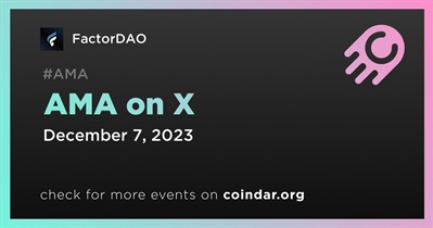 FactorDAO to Hold AMA on X on December 7th