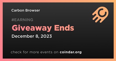 Carbon Browser to Finish Giveaway of December 8th