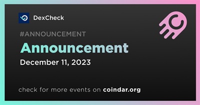 DexCheck to Make Announcement on December 11th