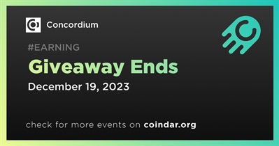 Concordium to Finish Giveaway on December 19th