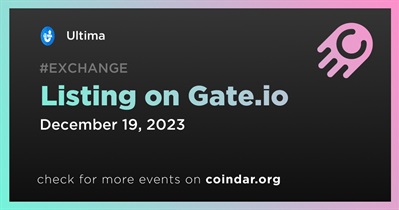 Ultima to Be Listed on Gate.io on December 19th