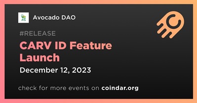 Avocado DAO to Launch CARV ID Feature on December 12th