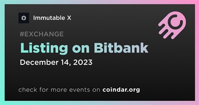 Immutable X to Be Listed on Bitbank on December 14th