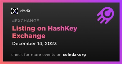 dYdX to Be Listed on HashKey Exchange on December 14th