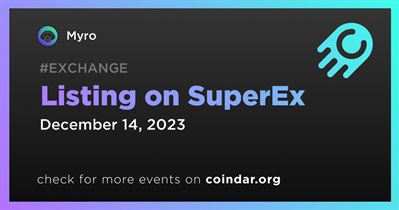 Myro to Be Listed on SuperEx on December 14th