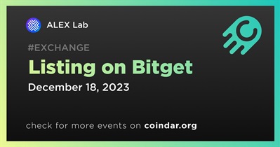 ALEX Lab to Be Listed on Bitget on December 18th
