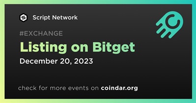 Script Network to Be Listed on Bitget on December 20th