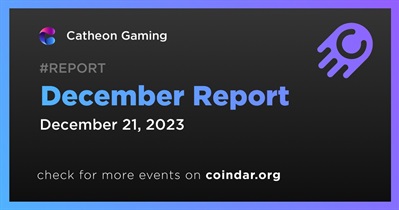 Catheon Gaming Releases Monthly Report for December