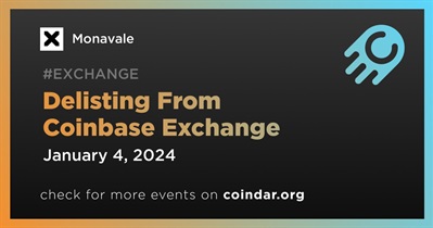 Monavale to Be Delisted From Coinbase Exchange on January 4th