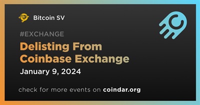 Bitcoin SV to Be Delisted From Coinbase Exchange on January 9th