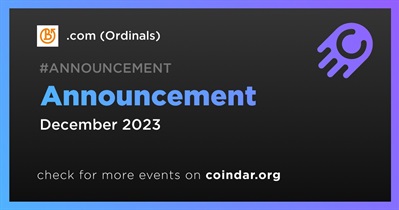 .com (Ordinals) to Make Announcement in December