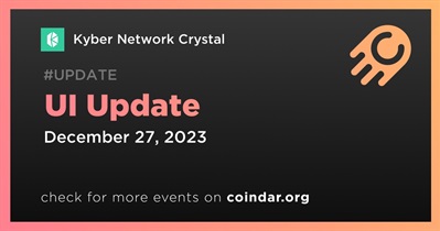 Kyber Network Crystal to Release UI Update