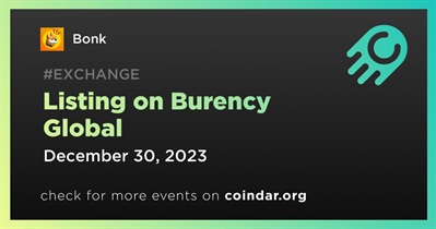 Bonk to Be Listed on Burency Global on December 30th