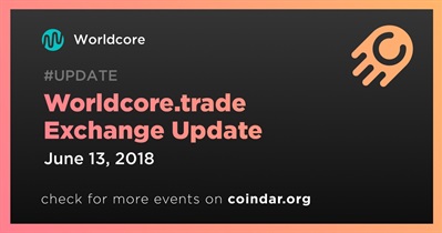 Cập nhật trao đổi Worldcore.trade