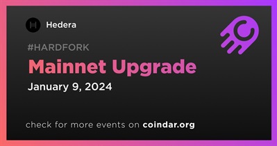 Hedera to Conduct Mainnet Upgrade on January 9th