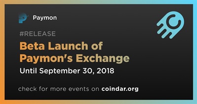 Beta Launch of Paymon's Exchange