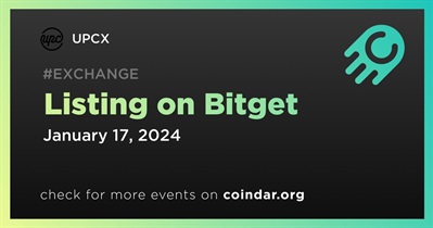 UPCX to Be Listed on Bitget on January 17th