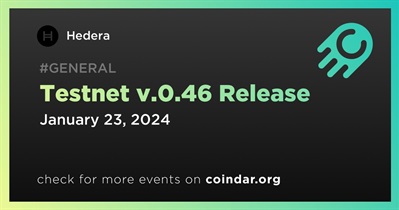 Hedera to Release Testnet v.0.46 on January 23rd