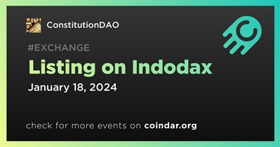 ConstitutionDAO to Be Listed on Indodax on January 18th