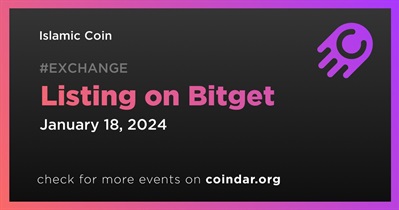 Islamic Coin to Be Listed on Bitget on January 18th