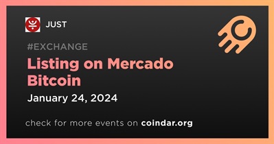 JUST to Be Listed on Mercado Bitcoin on January 24th