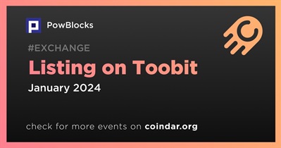 PowBlocks to Be Listed on Toobit in January