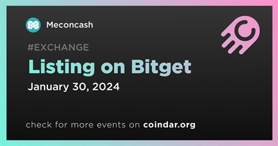 Meconcash to Be Listed on Bitget on January 30th