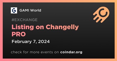 GAMI World to Be Listed on Changelly PRO on February 7th