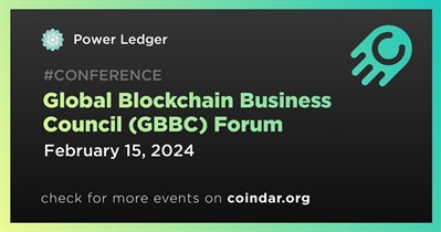 Power Ledger to Participate in Global Blockchain Business Council (GBBC) Forum on February 15th