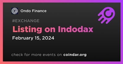 Ondo Finance to Be Listed on Indodax on February 15th