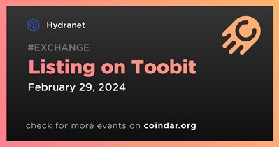 Hydranet to Be Listed on Toobit on February 29th