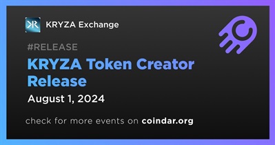 KRYZA Exchange to Release KRYZA Token Creator on August 1st