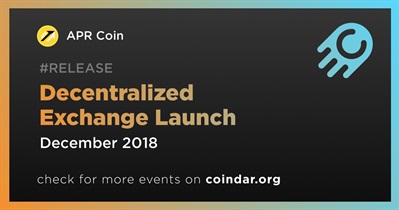 Decentralized Exchange Launch