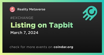 Reality Metaverse to Be Listed on Tapbit on March 7th