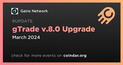 Gains Network to Release gTrade v.8.0 Upgrade