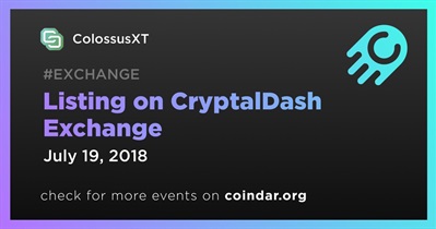 CryptalDash Exchange पर लिस्टिंग