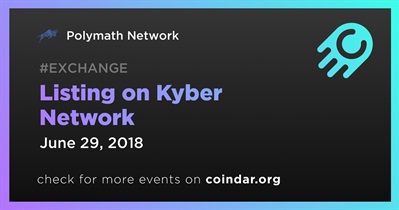 Kyber Network पर लिस्टिंग