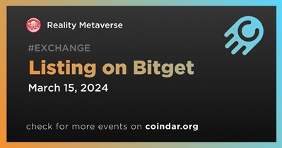 Reality Metaverse to Be Listed on Bitget on March 15th